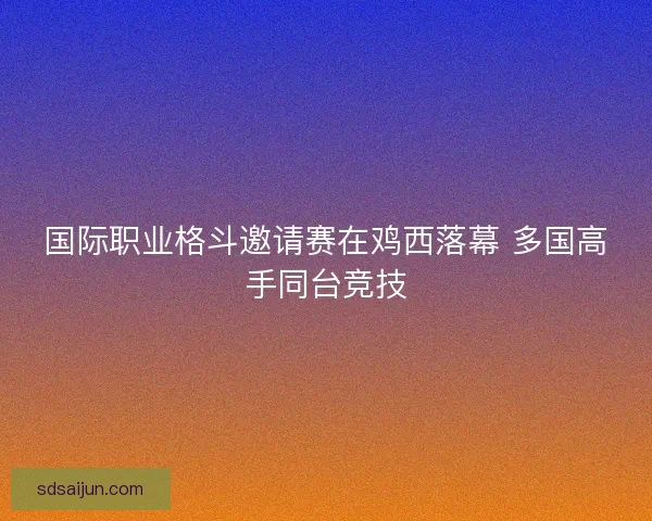 国际职业格斗邀请赛在鸡西落幕 多国高手同台竞技 国际职业格斗邀请赛在鸡西落幕 多国高手同台竞技